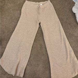 Beige Aerie waffle skater pants